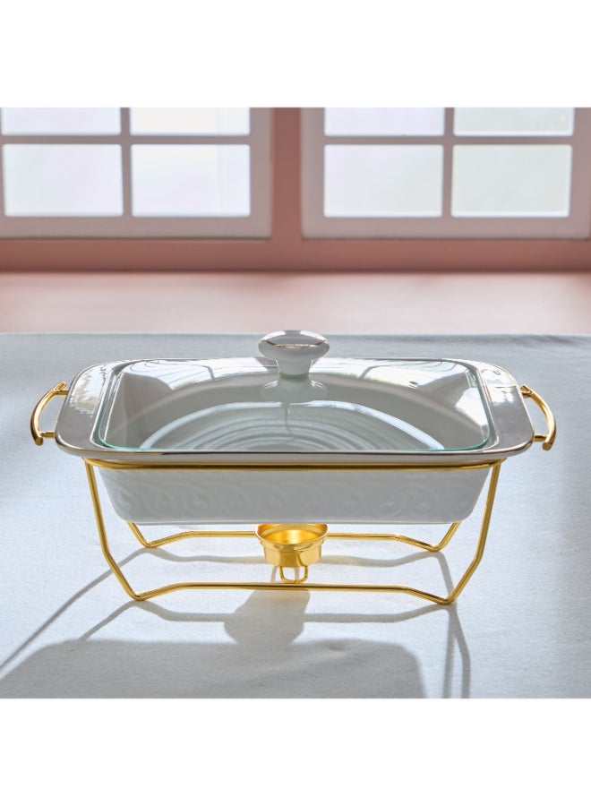 Home Box Noor Luxe Rectangular Casserole with Glass Lid and Rack - 1.6 L - Image 2